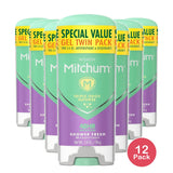 Mitchum Women’s Antiperspirant Deodorant Gel Stick Shower Fresh Scent 48HR Sweat & Odor Protection 2ct 3.4 oz (Pack of 12)
