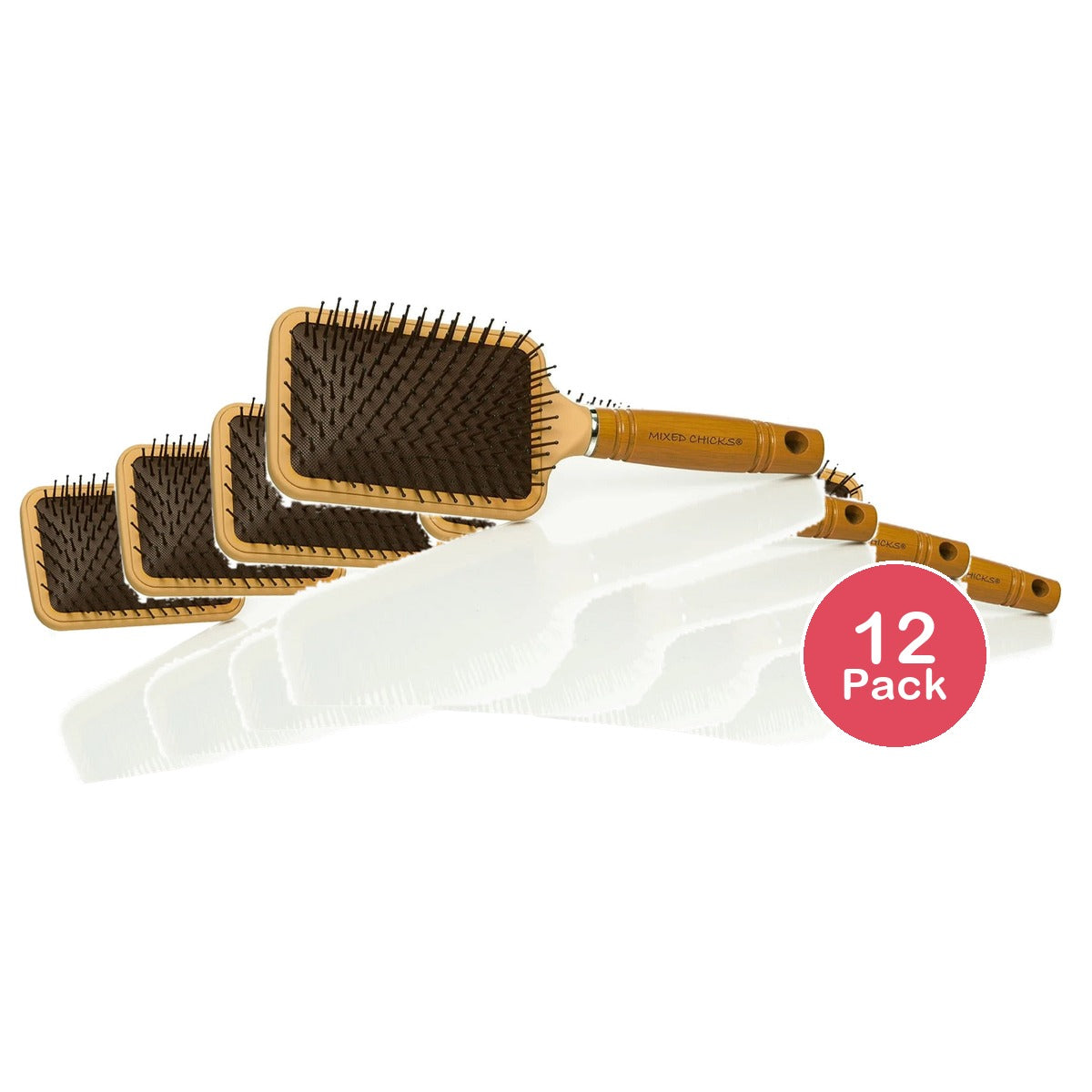 Mixed Chicks Paddle Hair Brush (Pack of 12)