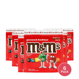 M&M's Peanut Butter Milk Chocolate Christmas Candy Party Size - 34 Bulk Bag (Pack of 6)