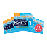 Monistat 1 Vaginal Antifungal Combination Pack Day Or Night 0.41Oz (Pack Of 12)