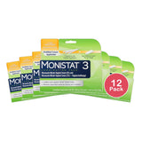 Monistat 3 Vaginal Antifungal Three-Day Treatment Cream Kit 3.52oz(Pack of 12)