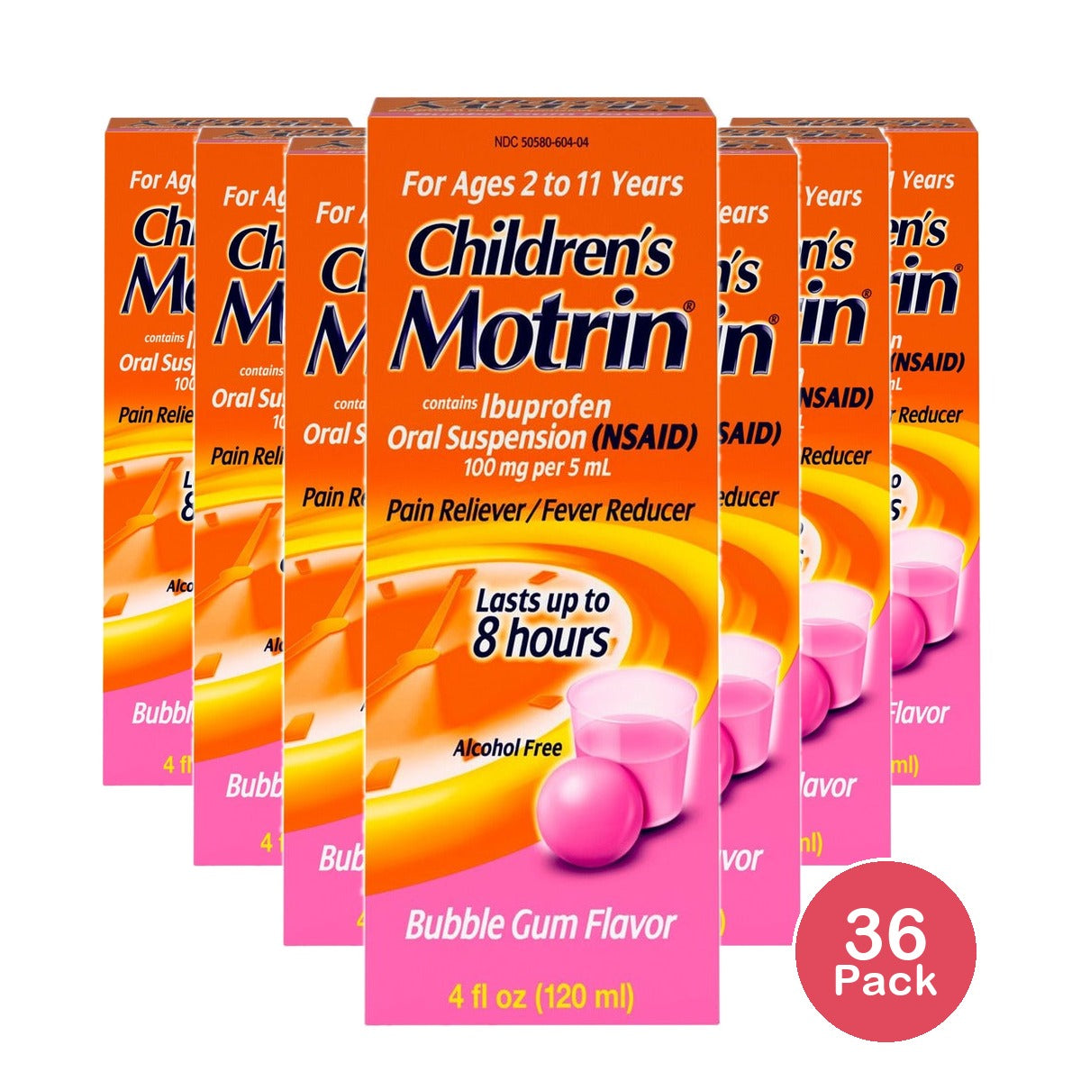 Motrin Children's Pain Reliever/Fever Reducer 4 Fl Oz (Pack of 36)