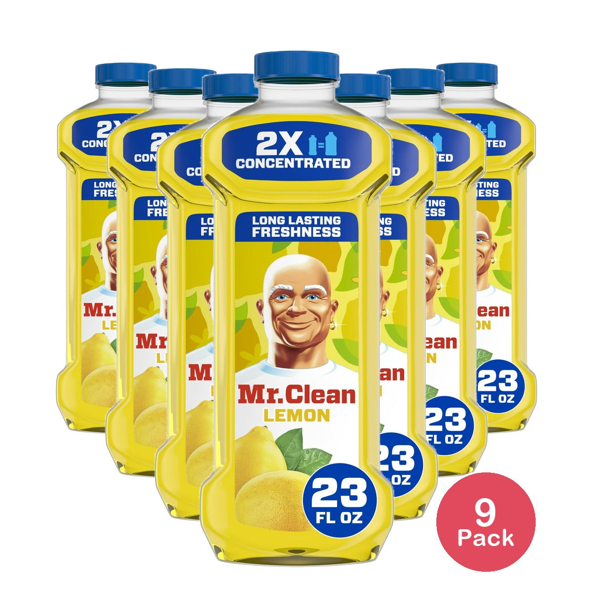 Mr. Clean Lemon Scent Dilute Summer Multi-Surface Cleaner - 23 fl oz (Pack of 9)