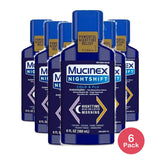 Mucinex Cold & Flu Medicine Nighttime - Liquid - 6 Fl Oz (Pack Of 6)