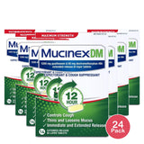Mucinex Dm Max Strength 12 Hour Cough Medicine - Tablets - 14Ct 0.07 Oz (Pack Of 24)