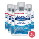 Mucinex Fast-Max Cold Flu And Sore Throat Liquid For Ages 12 Plus 6Oz (Pack Of 6)