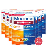 Mucinex Max Strength Sinus Medicine - Day & Night - Liquid Gels - 24 Ct 1.6 Oz (Pack Of 24)