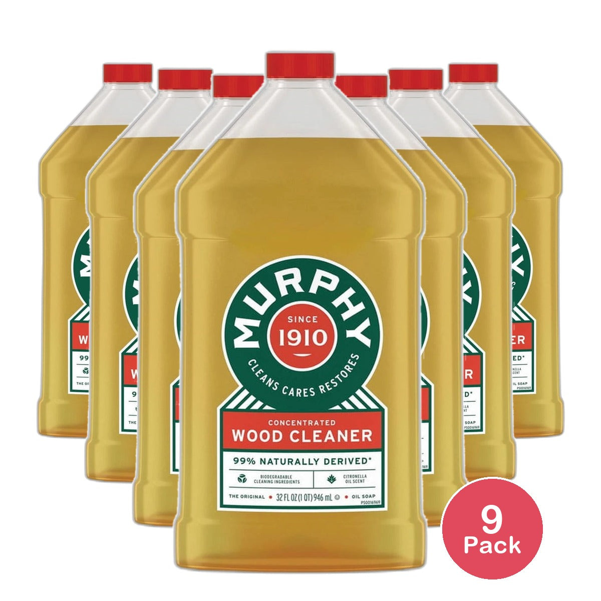 Murphy Original Formula Oil Soap Liquid Wood Cleaner Concentrated 32Oz (Pack of 9)
