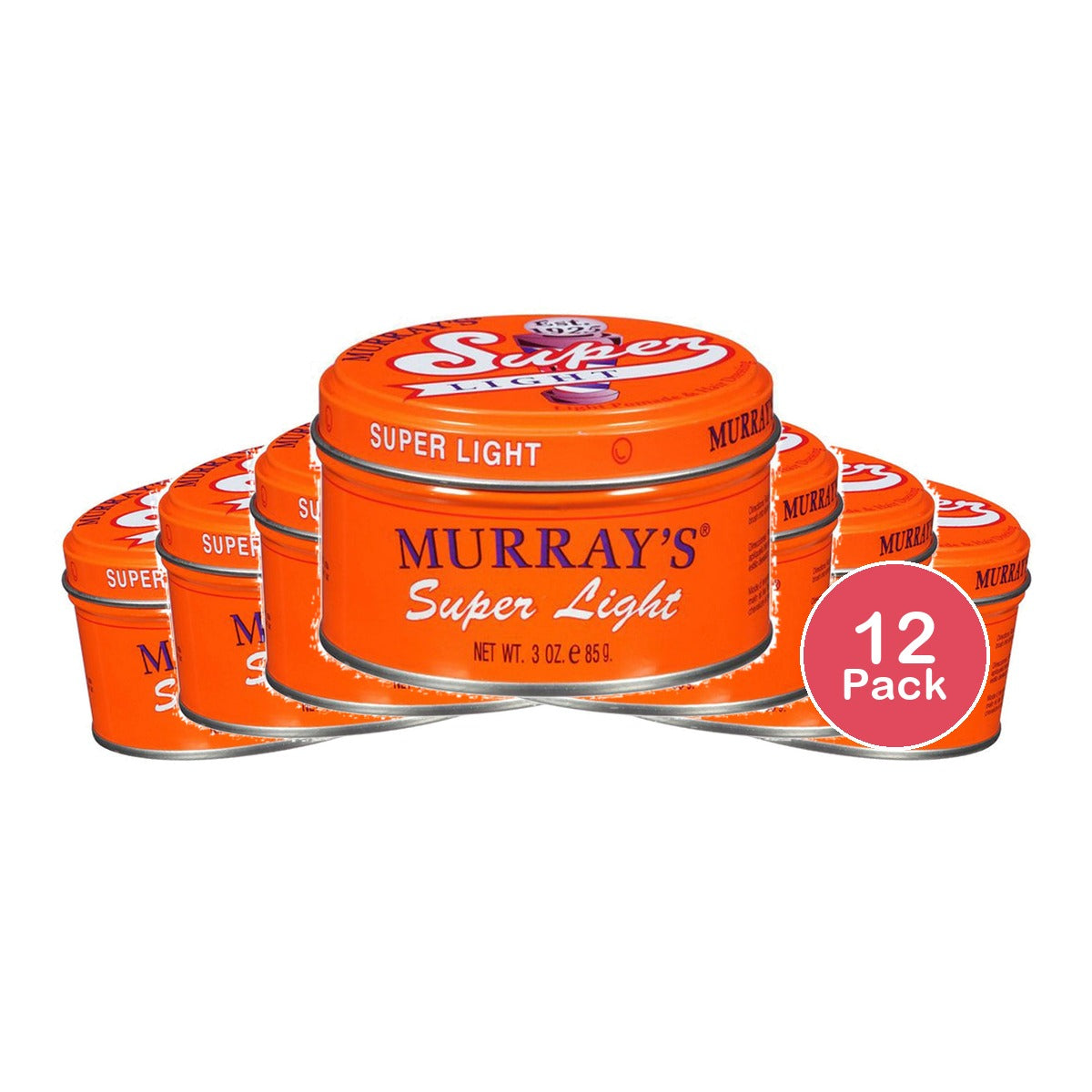 Murray's Super Light Hair Dressing and Pomade for Control Style and Shine 3 Oz (Pack of 12)