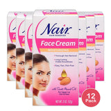 Nair Hair Remover Moisturizing Face Cream 2Oz (Pack of 12)