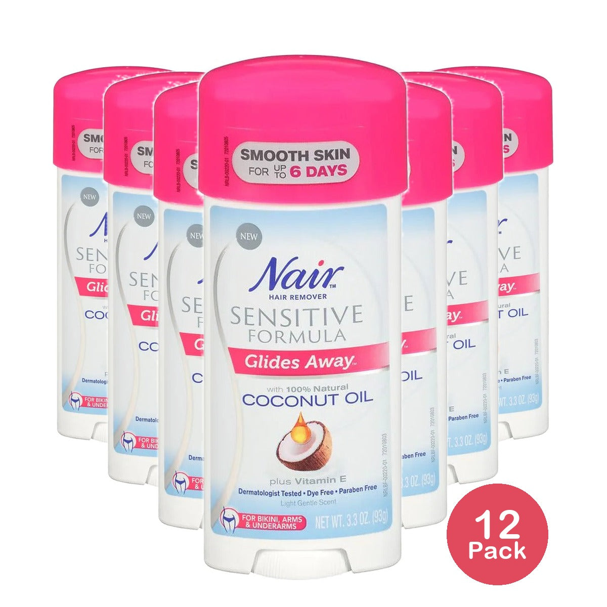 Nair Hair Remover Sensitive Formula Glide On 3.3 Oz (Pack of 12)