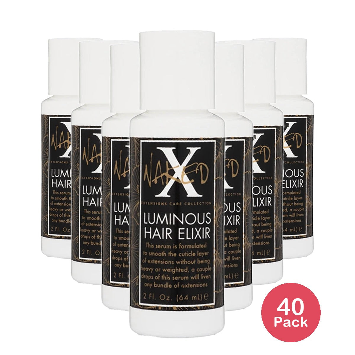 Naked X Extensions Care Luminous Hair Elixir Serum  2 Oz 2 Oz (Pack of 40)