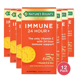 Nature's Bounty Immune 24 Vitamin C D & Zinc for Immune Support 1000 mg Softge (Pack of 12)