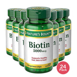 Natures Bounty Biotin 5000 Mcg Super Potency Rapid Release Liquid Softgels72 Ea 3.36Oz (Pack of 24)