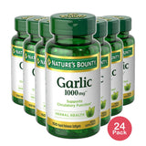 Natures Bounty Garlic Extract 1000Mg Softgels For Circulatory Function 1.77Oz (Pack of 24)