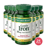 Natures Bounty Gentle Iron Ferrous Glycinate 28 Mg Capsules 0.01Oz (Pack Of 24)