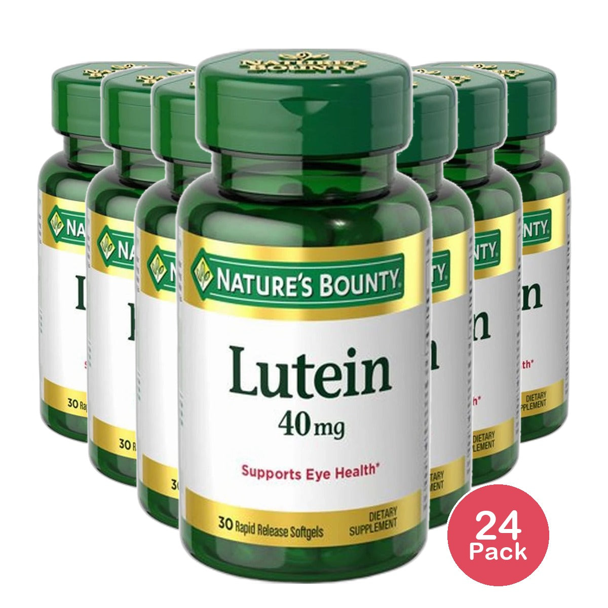 Natures Bounty Lutein 40 Mg (Naturally Contains Zeaxanthin) Dietary Supplement Softgels Supports Eye Health 40 Mg 0.04Oz (Pack Of 24)