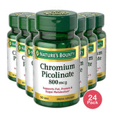 Natures Bounty Mega Chromium Picolinate 800 Mcg Dietary Supplement Tablets50 Ea 0.8Oz (Pack of 24)