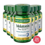 Natures Bounty Melatonin 5 Mg Nighttime Sleep Aid Softgels 1.13Oz (Pack of 24)
