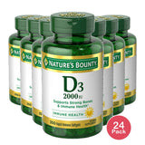 Natures Bounty Super Strength Vitamin D3-2000 IU Rapid Release Liquid Softgels (Pack of 24)
