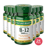Natures Bounty Vitamin B-12 5000 mcg Quick Dissolve Tablets Natural Cherry Flavor 40 ea 1.13Oz (Pack of 24)