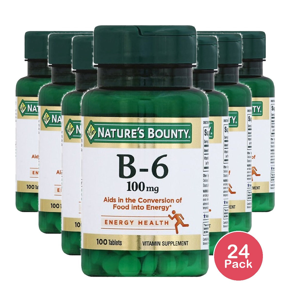 Nature's Bounty Vitamin B-6 100 Mg (Pack of 24)
