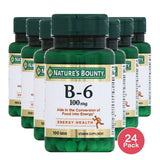 Nature's Bounty Vitamin B-6 100 Mg (Pack of 24)