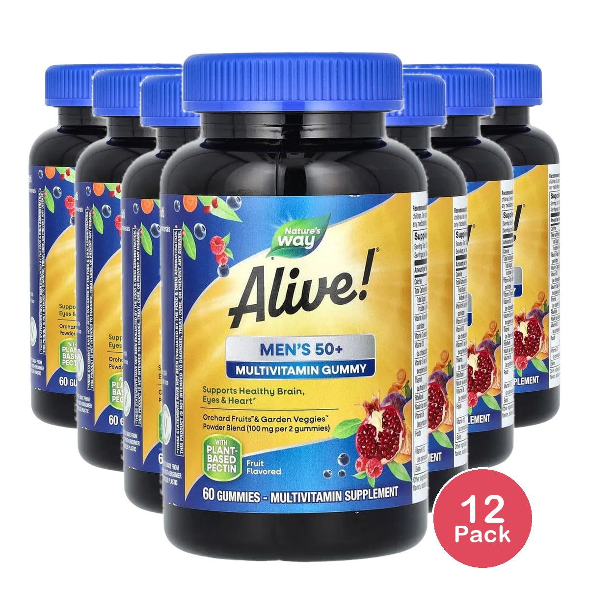 Natures Way Alive Mens 50 Plus Gummy Vitamins60 Ea 1Oz (Pack Of 12)