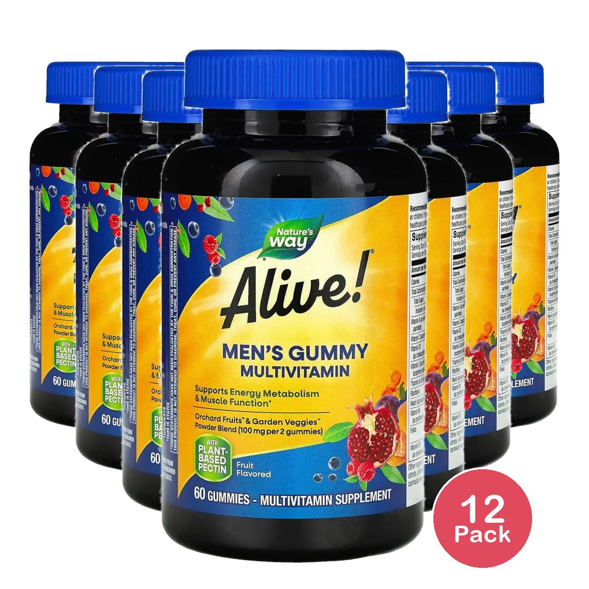 Natures Way Alive Mens Multivitamin Gummies60 Ea 9oz (Pack of 12)