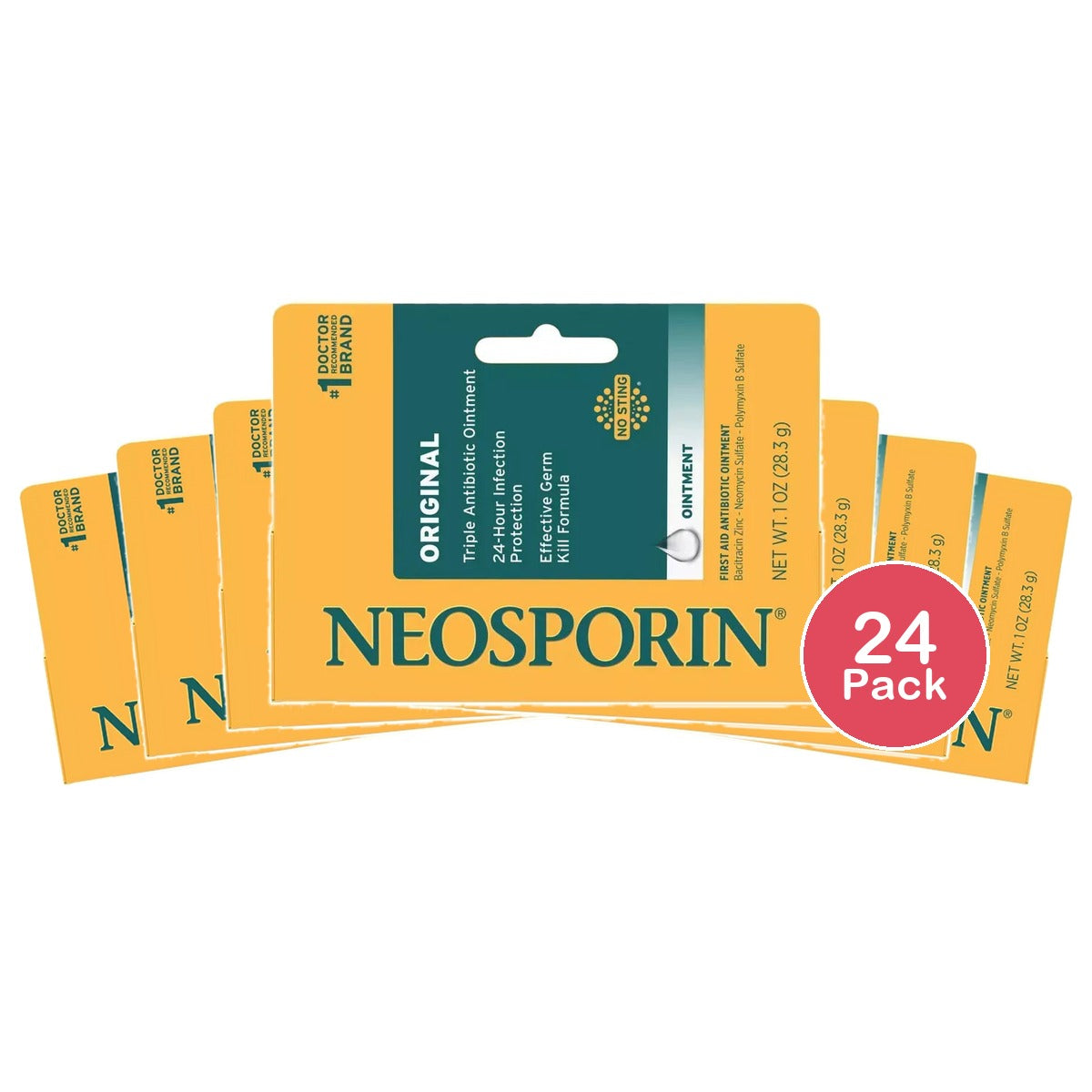 Neosporin Original First Aid Antibiotic Ointment 1Oz (Pack of 24)