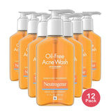 Neutrogena Oil-Free Acne Wash Cleanser Pump Salicylic Acid Acne Treatment 9.1Oz (Pack of 12)