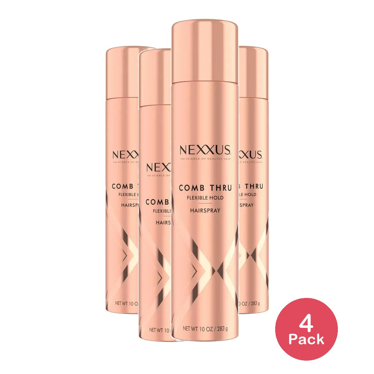 Nexxus Comb Thru Natural Hold Design And Finishing Mist Hair Spray 10Oz (Pack of 4)