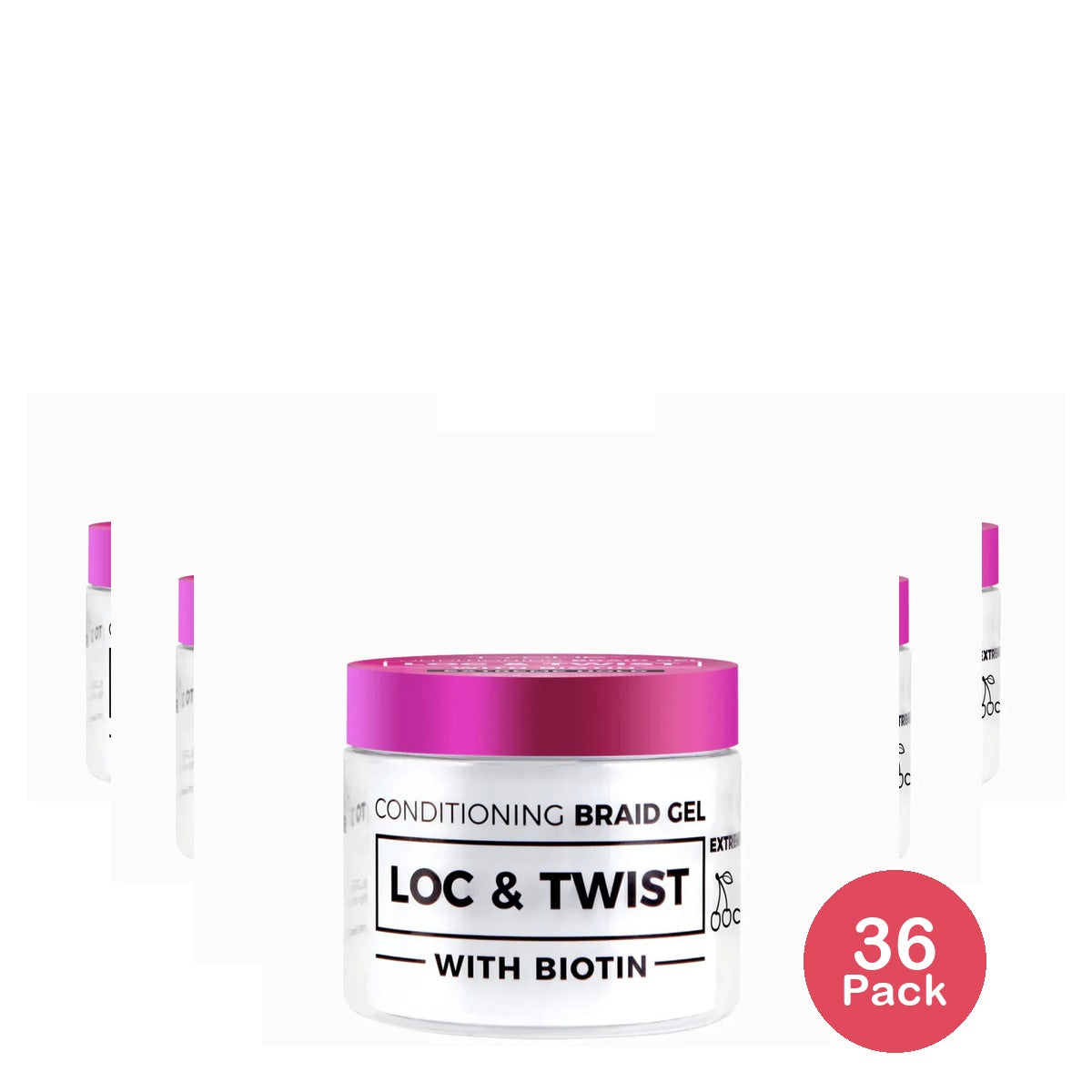 Nicka K New York Tyche Loc & Twist Conditioning Braid cherry Gel with Biotin 300 ml (#H 10.1 Oz (Pack of 36)