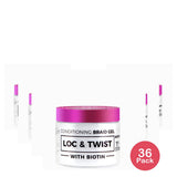 Nicka K New York Tyche Loc & Twist Conditioning Braid cherry Gel with Biotin 300 ml (#H 10.1 Oz (Pack of 36)