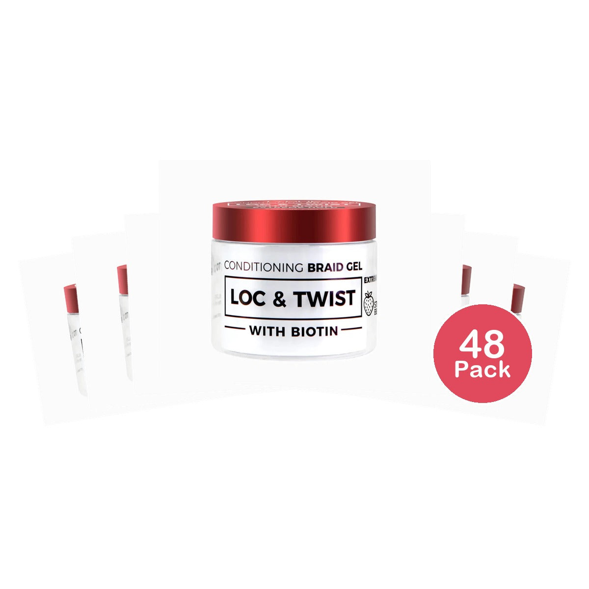Nicka K New York Tyche Loc & Twist Conditioning Braid  strawbry Gel with Biotin 150 ml  5.07 Oz (Pack of 48)