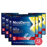 Nicoderm Cq Smoking Cessation Aid Clear Patch Step 3 With 7 Mg - 14 Ea 2.4oz (Pack of 12)