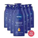 Nivea Essentially Enriched Body Lotion Dry To Very Dry Skin 16.9Oz (Pack of 12)