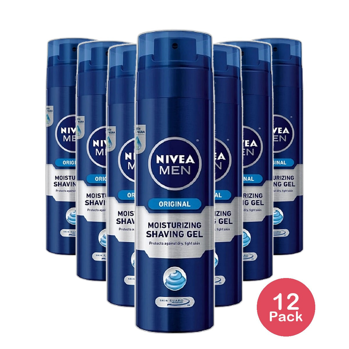 Nivea For Men Shaving Gel Mild 7Oz (Pack of 12)