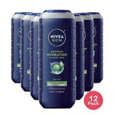 Nivea Men Maximum Hydration 3-In-1 Body Wash 16.9Oz (Pack of 12)