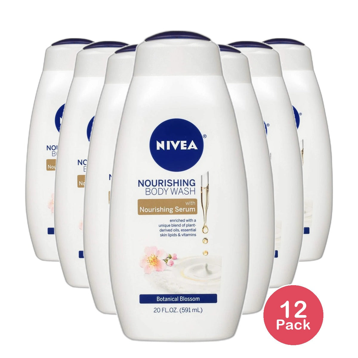 Nivea Nourishing Body Wash Blossom Care 20Oz (Pack of 12)
