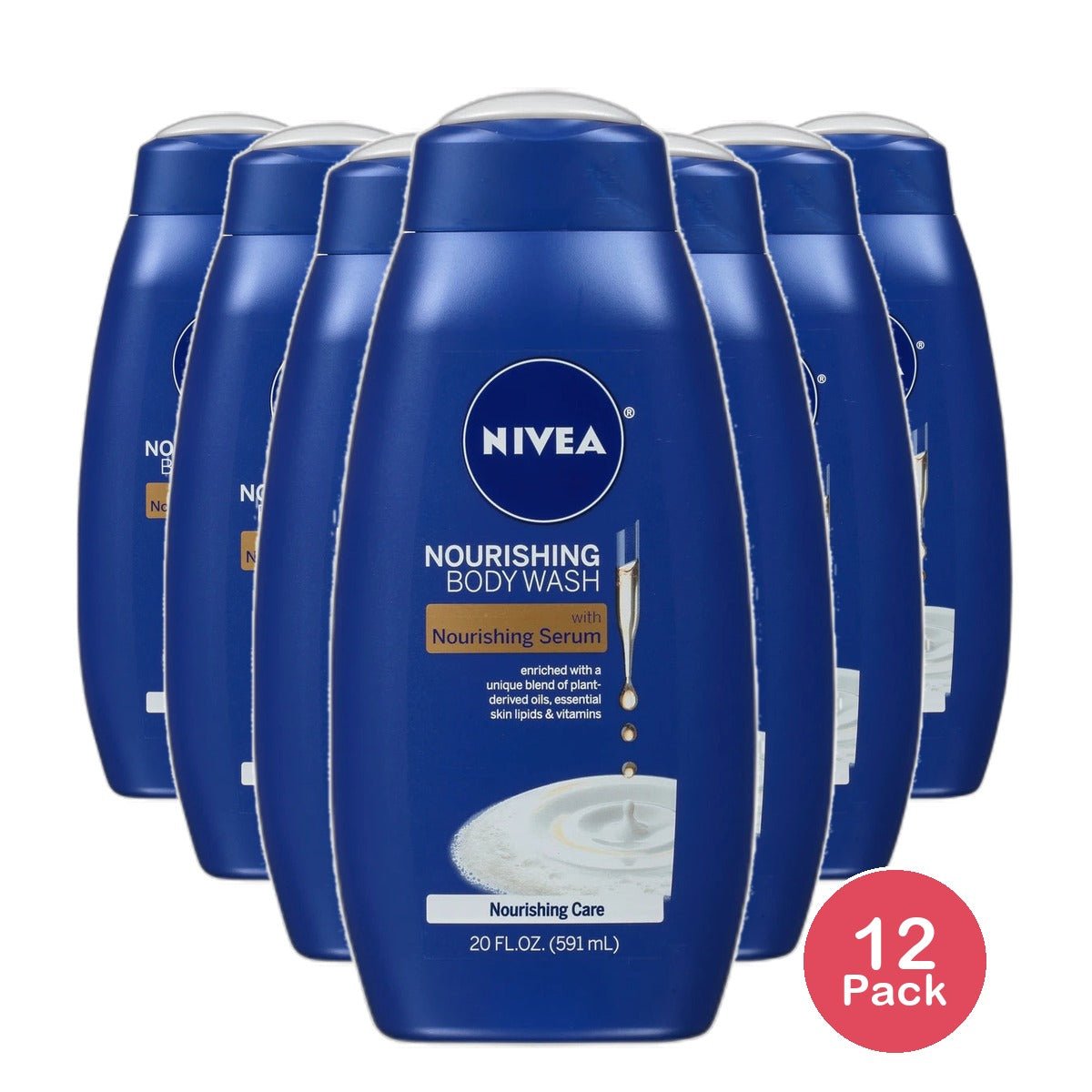 Nivea Nourishing Body Wash with Nourishing Serum 20Oz (Pack of 12)