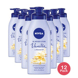 NIVEA Oil Infused Vanilla and Almond Oil Body Lotion for Women, Fast-Absorbing For Skin 16.9Oz (Pack of 12)