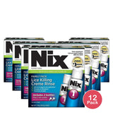 Nix Lice Killing Creme Rinse Family Pack 2 Creme Rinse bottles & 2 Lic 2 FL OZ (Pack of 12)