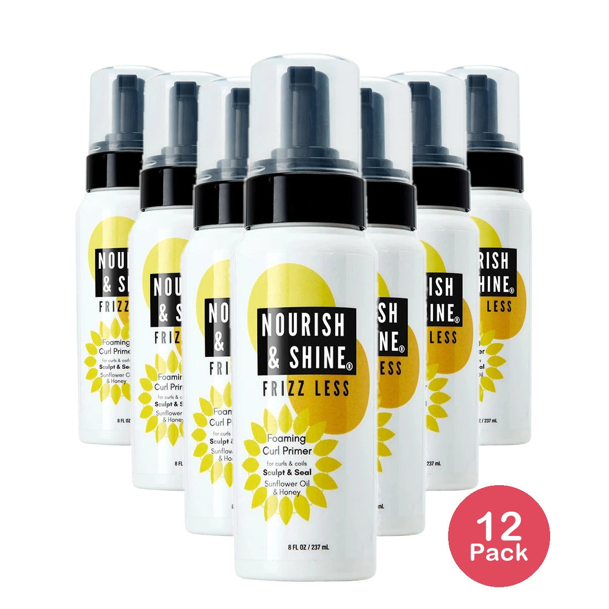 Nourish & Shine Frizz Less Foaming Curl Primer 8 oz (Pack of 12)