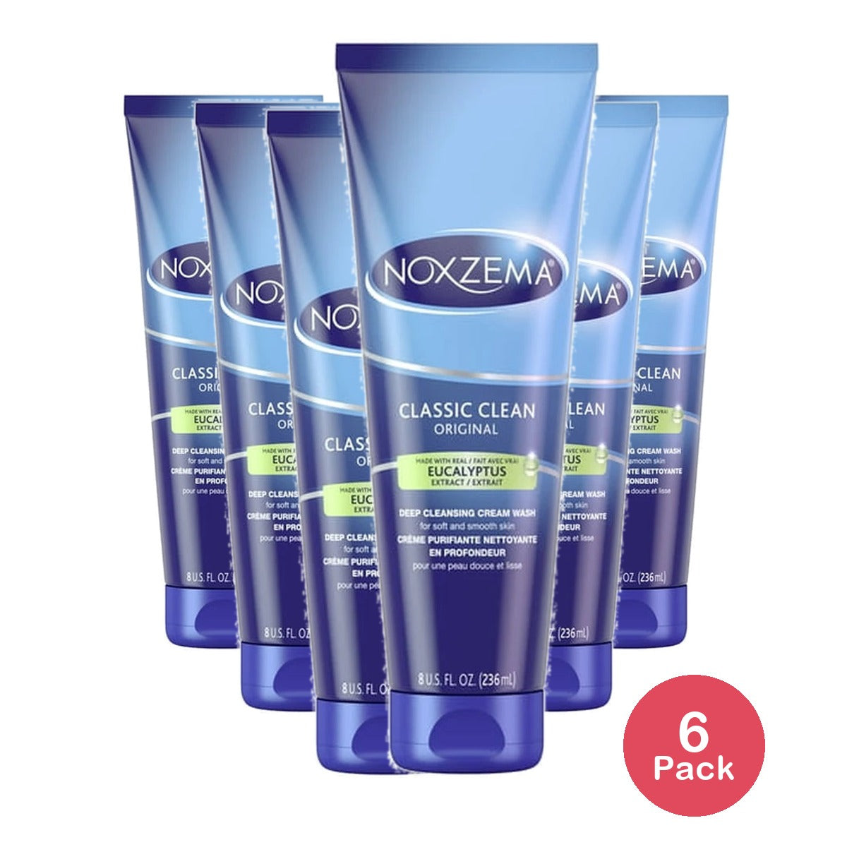 Noxzema Deep Cleansing Cream Original Face Cleanser 236 ML 8. Oz (Pack of 6)
