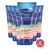Noxzema Deep Pore Facial Cleanser Cream Daily Face Cleansing for All Skin Types . 6 oz (Pack of 6)