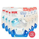 Nuk Orthodontic Pacifiers, 6 to 18 Months, Assorted, (Pack of 12)