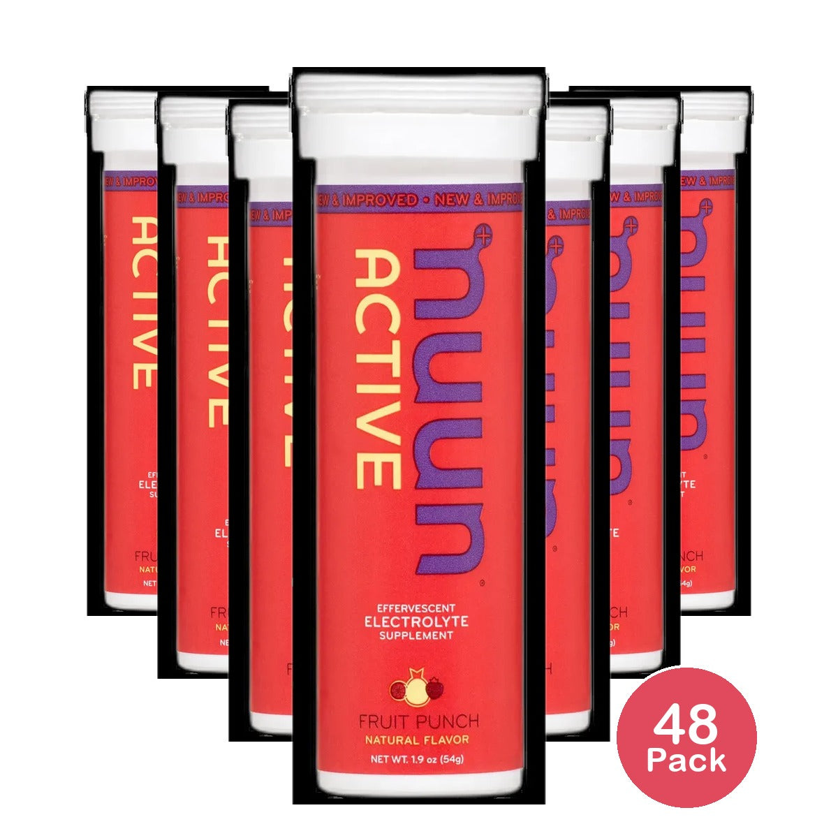 NUUN Sport Electrolyte Tablets ? Fruit Punch 10 Count 1.9oz (Pack of 48)
