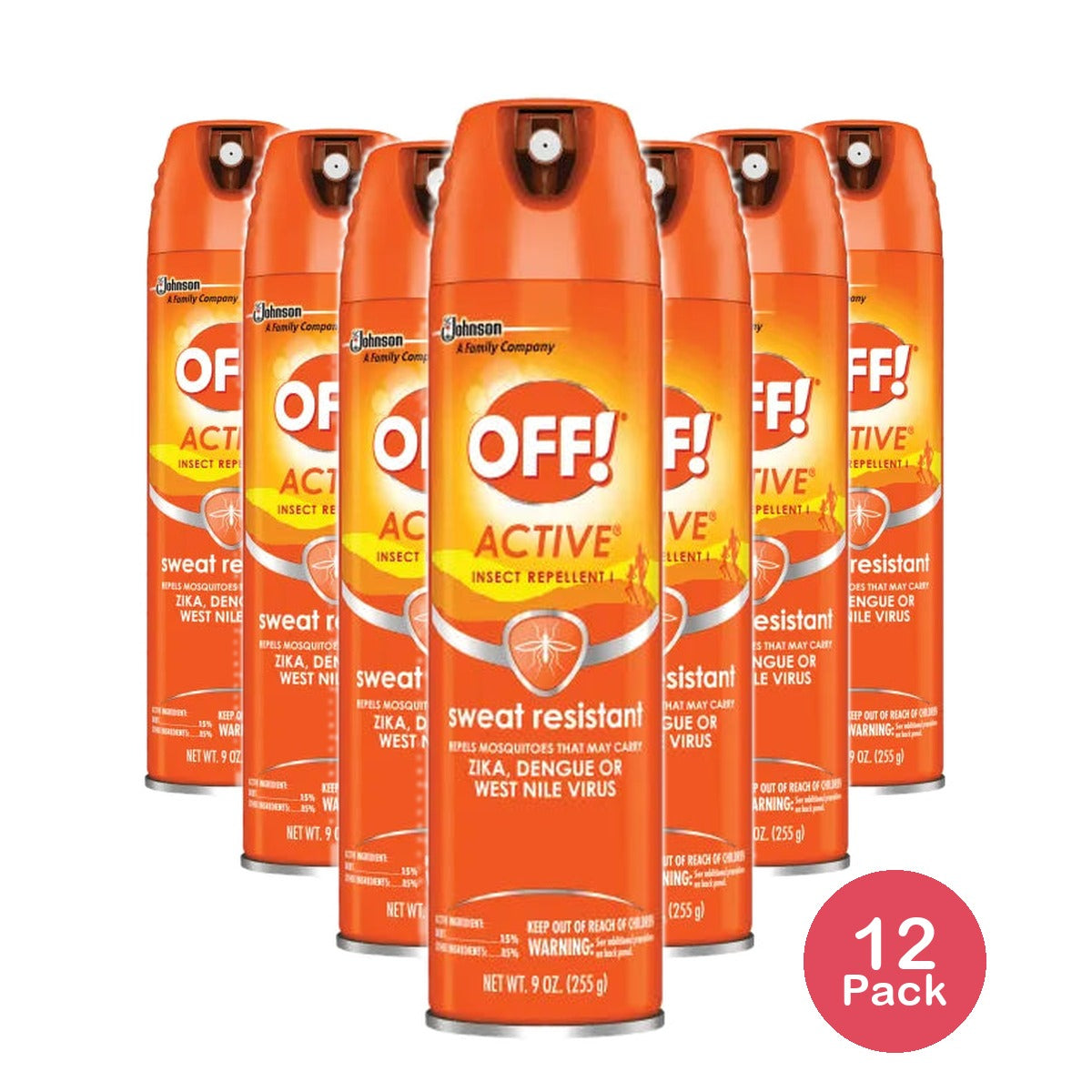Off Active Sweat Resistant Insect Repellent Spray Unscented6Oz (Pack of 12)