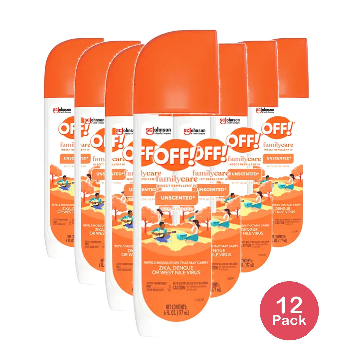 Off Family Care Insect Repellent IV Unscented 6oz (Pack of 12)
